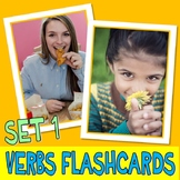 VERBS PHOTO FLASHCARDS SET 1 actions autism aba speech the