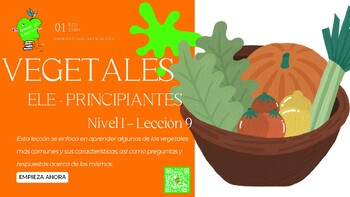 Preview of VERDURAS / PAQ COMPLETO / Lección de Vocabulario / Curso completo 9-50 / L.I L.9