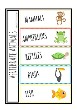 VERTEBRATES LAPBOOK by CLASS CLASS YES YES | TPT