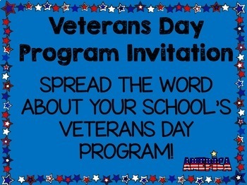 Preview of VETERANS DAY PROGRAM INVITATION (FULL PAGE)