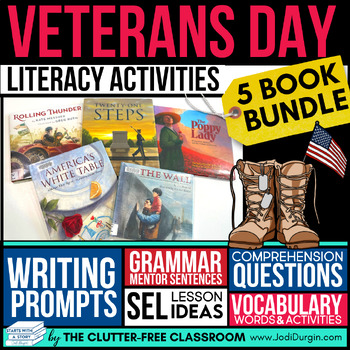 Preview of VETERANS DAY READ ALOUD ACTIVITIES November picture book companions reading