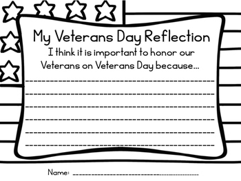 Preview of VETERANS DAY REFLECTION ONLINE,VIRTUAL