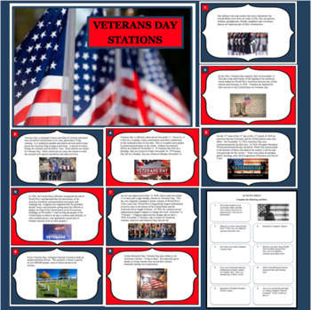 VETERANS DAY Stations HONORING OUR SERVICE MEMBERS by iLoveToTeachKids