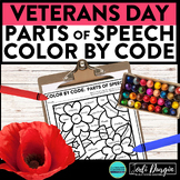 VETERANS DAY color by code November coloring page PARTS OF