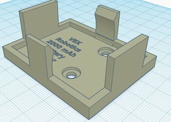 Preview of VEX 3D printable 7.2 Battery Holder