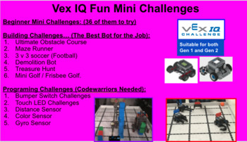 Preview of VEX IQ Fun Challenges!