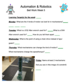 VEX Robotics Bell Work (9 Weeks) CORTEX (old)