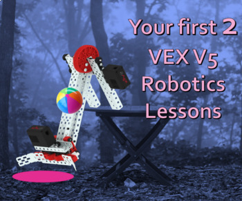 Preview of VEX V5 Robot Robotics - Your First 2 FUN, EDITBALE, Lessons! STEM Technology
