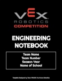 VEX VRC/IQ Robotics Engineering Notebook Template