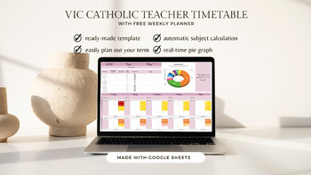 Preview of VIC Catholic Term Timetable with FREE Weekly Planner