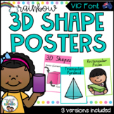VIC Font 3D Shape Posters {Rainbow Theme}