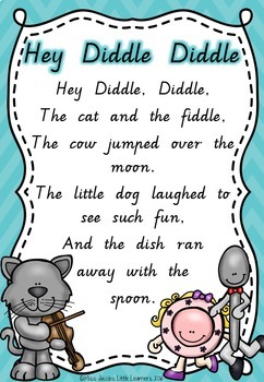 VIC Font Nursery Rhymes Posters by Miss Jacobs Little Learners | TpT