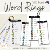 VIC Font Word Rings - Writing Tools