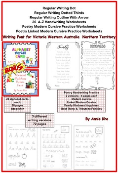 Preview of VICTORIA WESTERN AUSTRALIA NORTHERN TERRITORY WRITING WORKSHEET