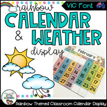 VICTORIAN Font Rainbow Hues Classroom Decor Bundle | VIC Modern Cursive ...