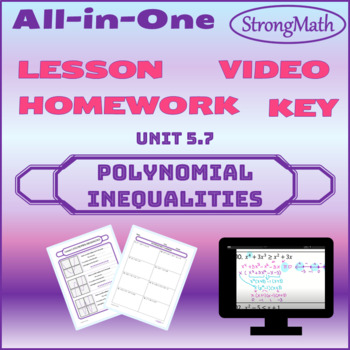 Preview of VIDEO-LESSON-HOMEWORK - Polynomial Inequalities