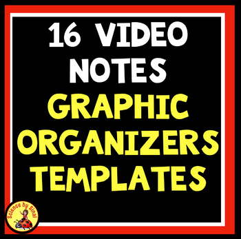 Preview of VIDEO NOTES GRAPHIC ORGANIZER TEMPLATES Digital Notebook or Printable