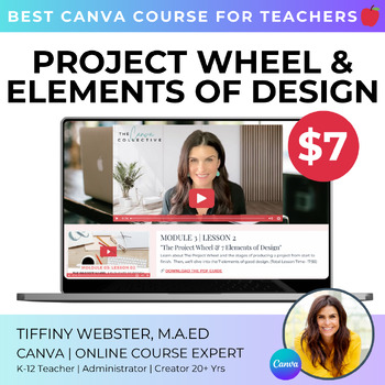 Preview of VIDEO TUTORIAL: Canva Project Wheel & Design Elements - For Teachers