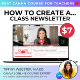 VIDEO TUTORIAL: How to Create a Class Newsletter in Canva 