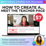 VIDEO TUTORIAL: How to Create a "Meet the Teacher Page" in Canva