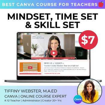 Preview of VIDEO TUTORIAL: Teacher Creator Mindset & Time Management Online Course Teachers