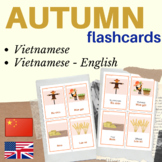 VIETNAMESE AUTUMN FLASH CARD | AUTUMN vietnamese FALL Seas