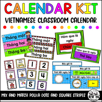 Preview of Vietnamese Calendar Kit | Vietnamese Classroom Calendar Set