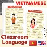 VIETNAMESE ENGLISH Classroom Language Posters | Bilingual 