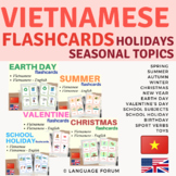 VIETNAMESE Flashcards Bundle | Holidays Seasonal Topics (5