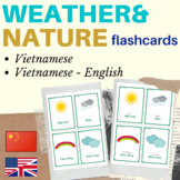 VIETNAMESE WEATHER FLASH CARD | WEATHER vietnamese flashca