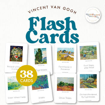 Preview of VINCENT VAN GOGH Flash Cards, Famous Artists, Art History