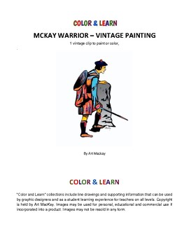 Preview of VINTAGE MCKAY WARRIOR - COLOR & LEARN 2023