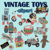 VINTAGE TOYS CLIPART, CLASS DECOR, BULLETIN BOARDS, STICKERS