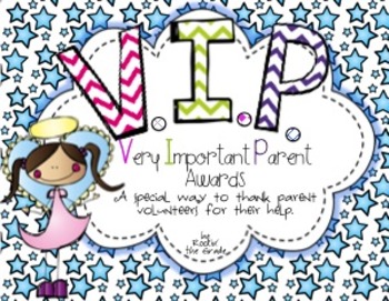 Preview of VIP Awards- Very Important Parents Awards-- For room parent recognition