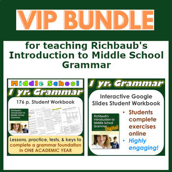 Preview of VIP Bundle for Teaching Richbaub's Introduction to Middle School Grammar