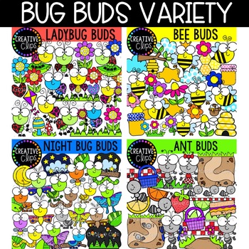Preview of Bug Clipart Buds Variety Bundle (formerly February VIP 2020)