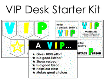 Vip Desk Starter Kit By Kind Creations Teachers Pay Teachers