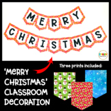 Christmas Party Classroom Decoration: Printable Merry Chri
