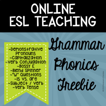 Preview of Online ESL Grammar / Phonics (VIPKID) - Freebie!!!