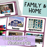 Family and Home Vocabulary Real Picture Flashcards for ESL Speech