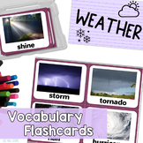 Weather and Seasons Real Photo Vocabulary Flashcards for E