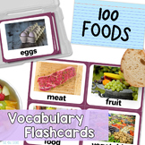100 Food Vocabulary Real Photo Flashcards for ESL and Speech