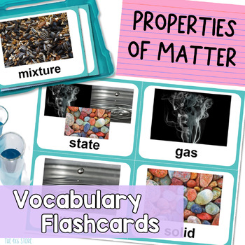 Preview of Basic Properties of Matter Science Vocabulary Flashcards Real Pictures