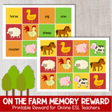 VIPKID Rewards Printable - On The Farm Memory Reward for O