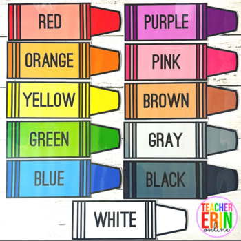 Color Crayon Cut Outs, Just Teach