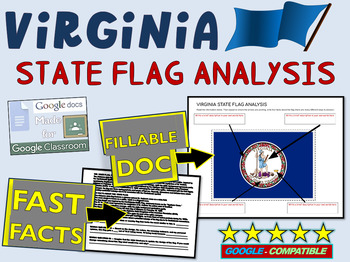 Preview of VIRGINIA State Flag Analysis: fillable boxes, analysis, and fast facts