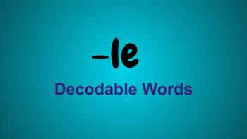 Preview of VIRTUAL DECODABLE WORDS:   Words that End in -le