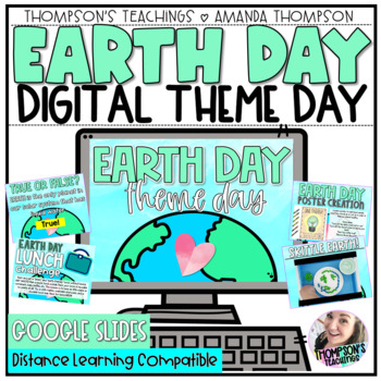 Preview of VIRTUAL Earth Day THEME DAY | Google Slides | Distance Learning | Spring