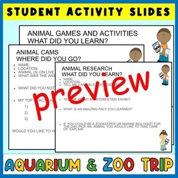 VIRTUAL FIELD TRIP & ANIMAL RESEARCH: ZOOS & AQUARIUMS DISTANCE LEARNING
