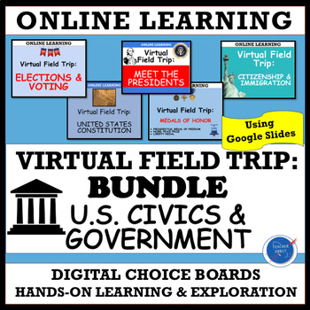 Preview of Virtual Civics & Government Field Trip Bundle (Citizenship Constitution Voting)